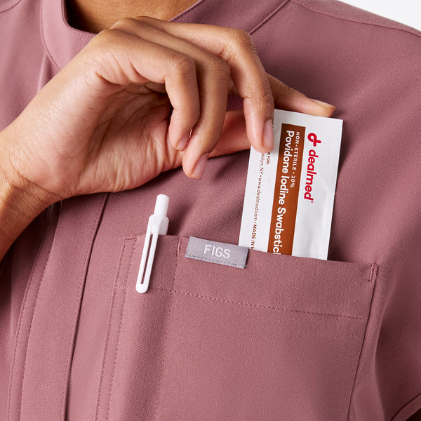 women's Mauve Rafaela Wide Leg - Tall ScrubJumpsuit™