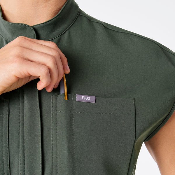 women's Moss Rafaela Wide Leg - Petite ScrubJumpsuit™