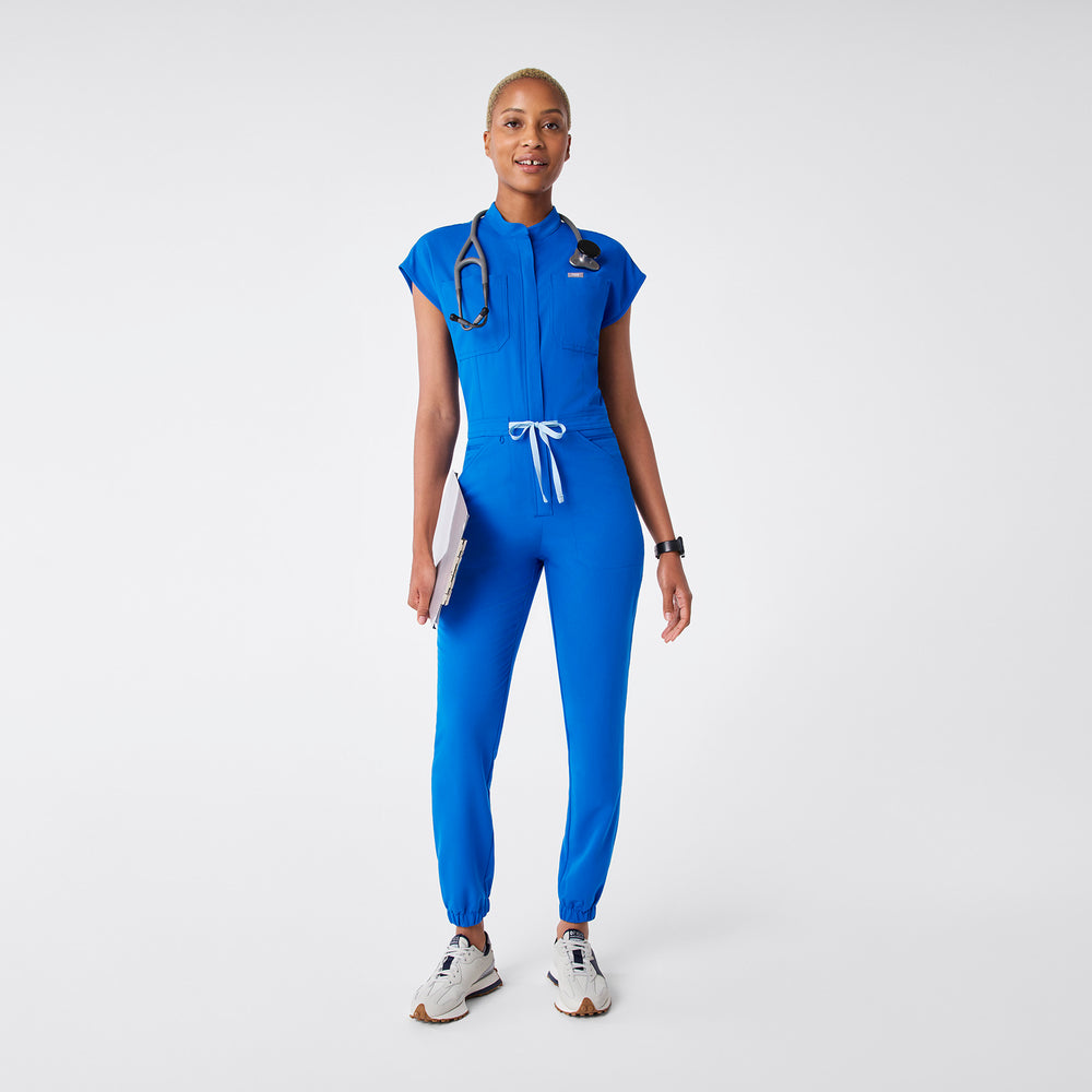 women's Royal Blue Rafaela Cargo Jogger - Petite ScrubJumpsuit™