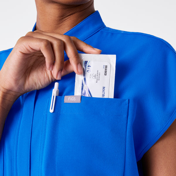 women's Royal Blue Rafaela Cargo Jogger - Petite ScrubJumpsuit™