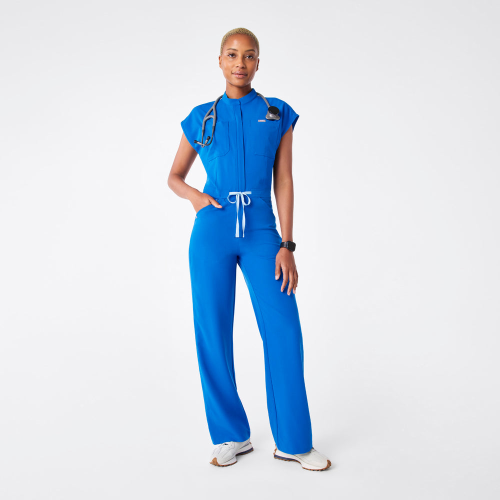 women's Royal Blue Rafaela Wide Leg - Tall ScrubJumpsuit™