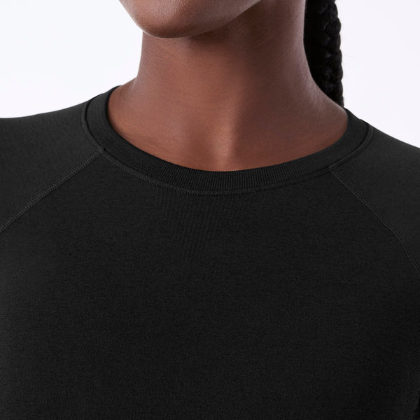 women's Black Salta Seamless - ¾ Sleeve Underscrub