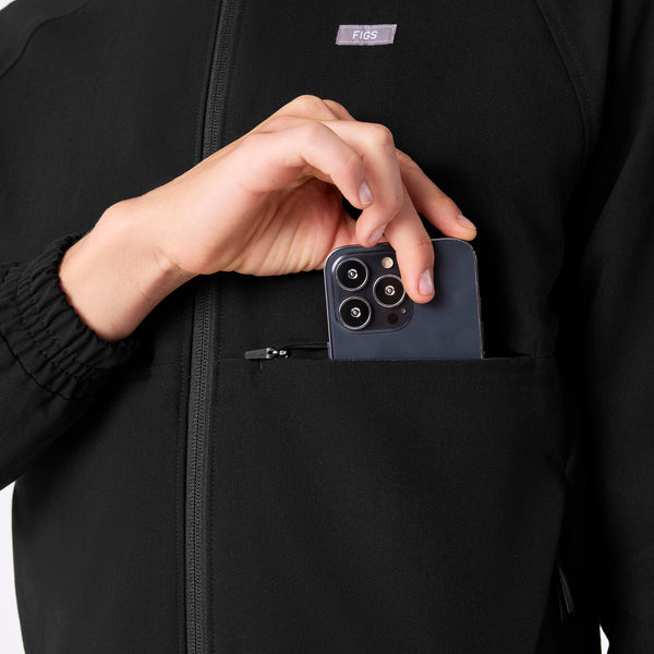 women's Black Sydney -  Scrub Jacket