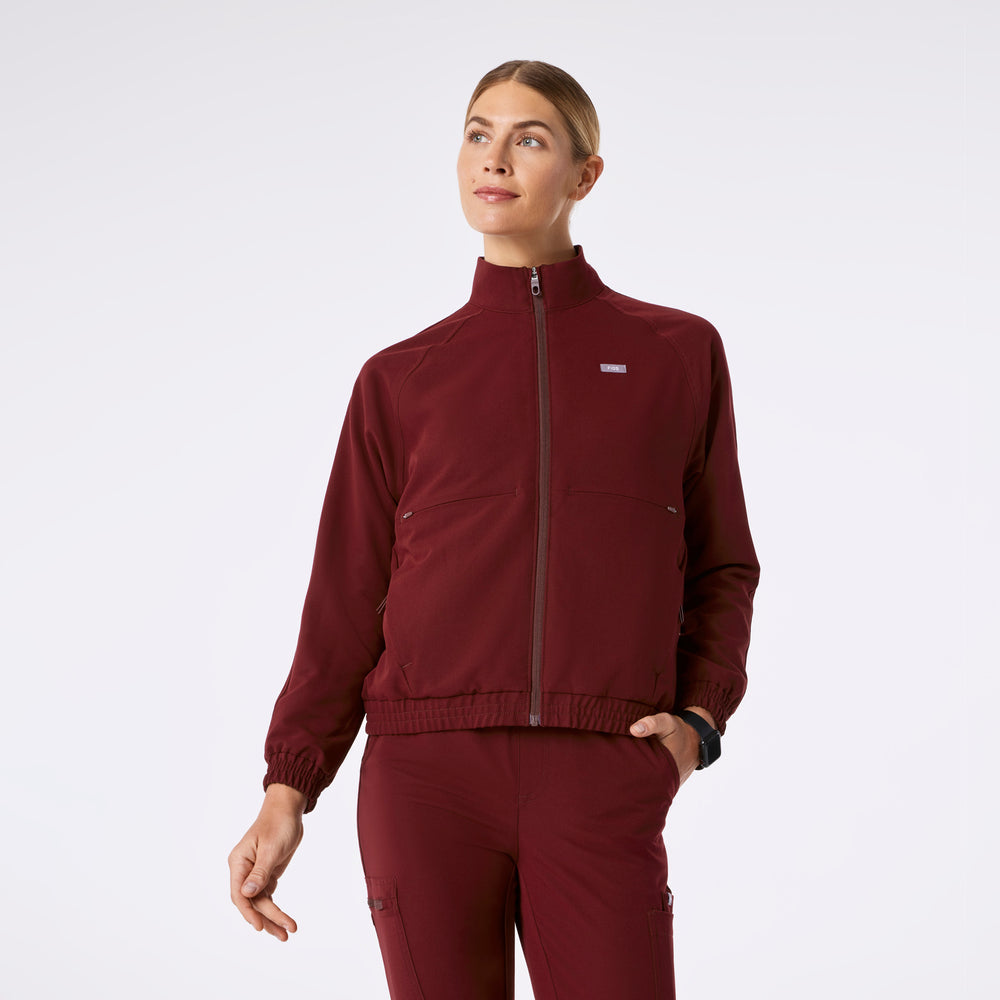 women's Burgundy Sydney -  Scrub Jacket