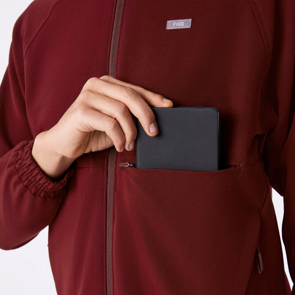 women's Burgundy Sydney -  Scrub Jacket