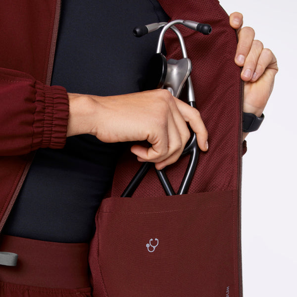 women's Burgundy Sydney -  Scrub Jacket