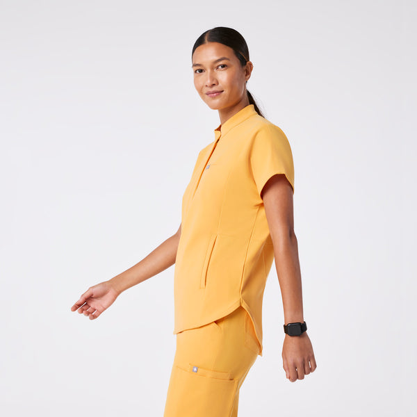 women's Dandelion Montex - Mock Neck Scrub Top
