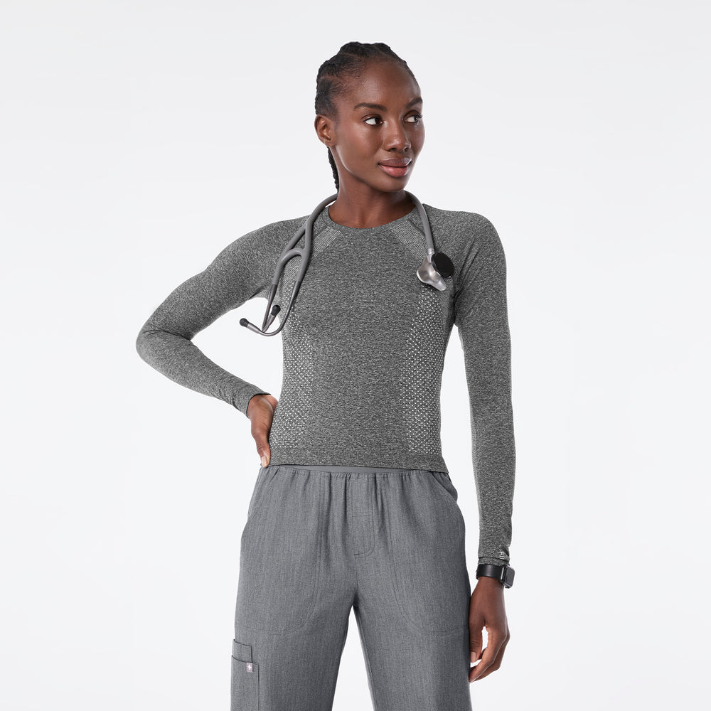 women's Graphite Salta Seamless Cropped - Longsleeve Underscrub