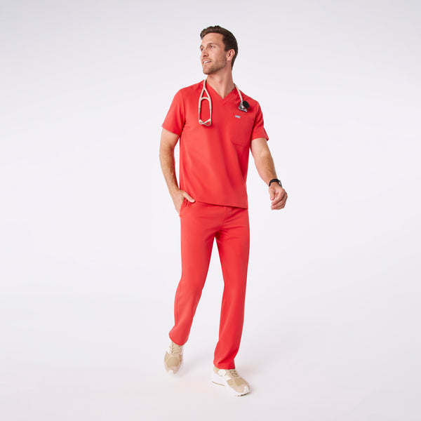 men's Hibiscus Leon - Three-Pocket Scrub Top™