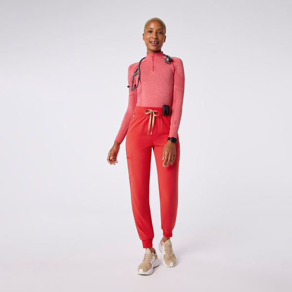 women's Hibiscus Salta Seamless ¼ Zip - Longsleeve Underscrub