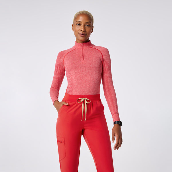 women's Hibiscus Salta Seamless ¼ Zip - Longsleeve Underscrub