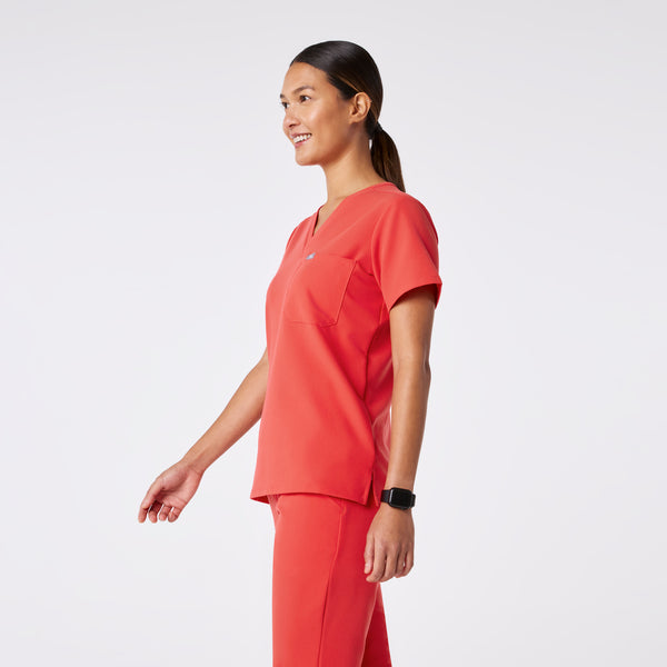 women's Hibiscus Catarina - One-Pocket Scrub Top™