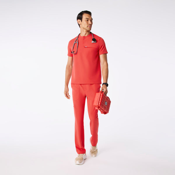 men's Hibiscus Corfield - Henley Scrub Top