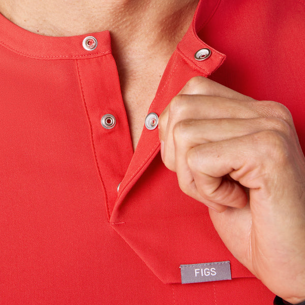 men's Hibiscus Corfield - Henley Scrub Top