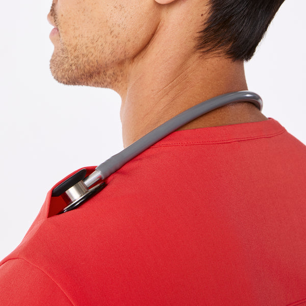 men's Hibiscus Corfield - Henley Scrub Top