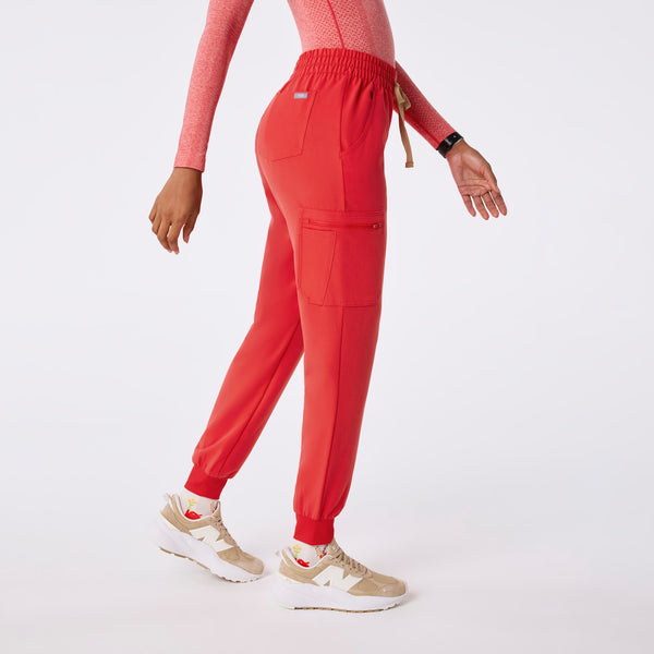 women's Hibiscus High Waisted Uman Relaxed - Petite Jogger Scrub Pant