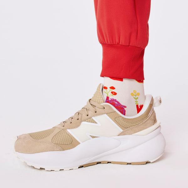 women's Hibiscus High Waisted Uman Relaxed - Jogger Scrub Pant