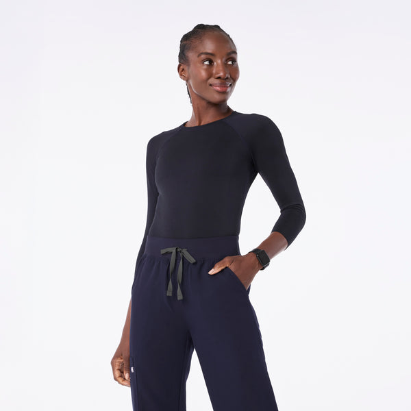 women's Navy Salta Seamless - ¾ Sleeve Underscrub