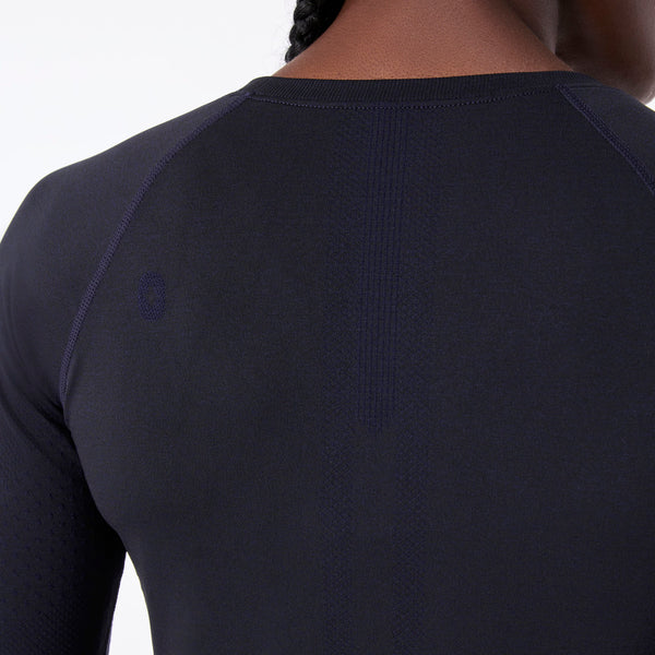 women's Navy Salta Seamless - ¾ Sleeve Underscrub