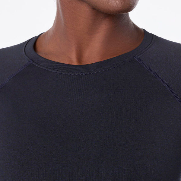 women's Navy Salta Seamless - ¾ Sleeve Underscrub