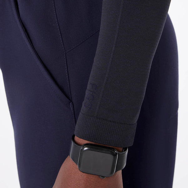 women's Navy Salta Seamless Cropped - Longsleeve Underscrub