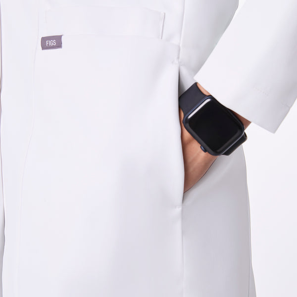 Women's White Bellevue - Slim Long Lab Coat