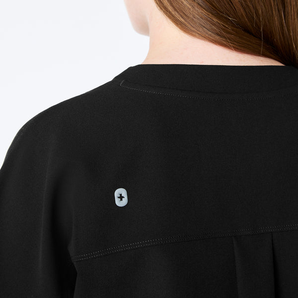 women's Black Carlota Relaxed V-Neck - Scrub Top