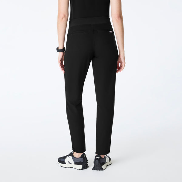 women's Black Michele Slim Tapered - Petite Scrub Pant