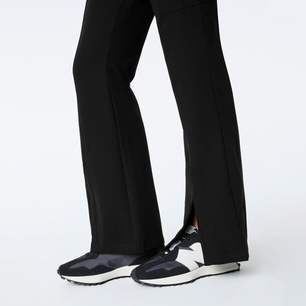 women's Black High Waisted Montal Flare - Tall Scrub Pant