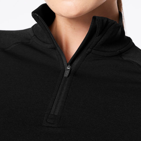 women's Black Salta Seamless - ¼  Zip