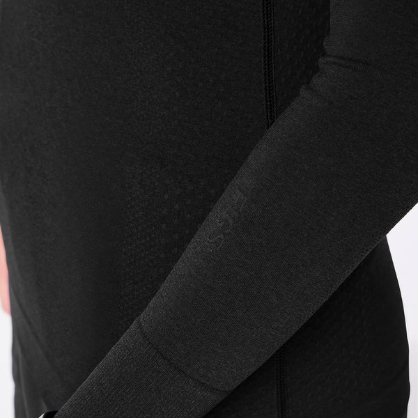 women's Black Salta Seamless - ¼  Zip