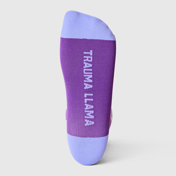 men's Digital Grape Trauma Llama - Compression Socks