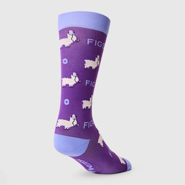 men's Digital Grape Trauma Llama - Compression Socks