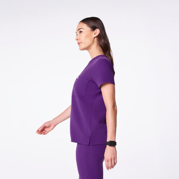 women's Digital Grape Catarina - One-Pocket Scrub Top™