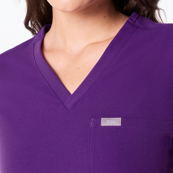 women's Digital Grape Catarina - One-Pocket Scrub Top™