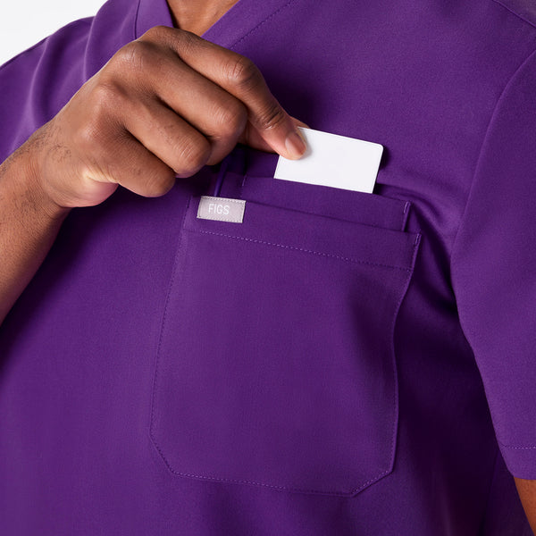 men's Digital Grape Leon - Three-Pocket Scrub Top™