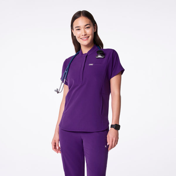 Women's Digital Grape Montex Relaxed Scrub Top