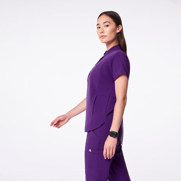 Women's Digital Grape Montex Relaxed Scrub Top