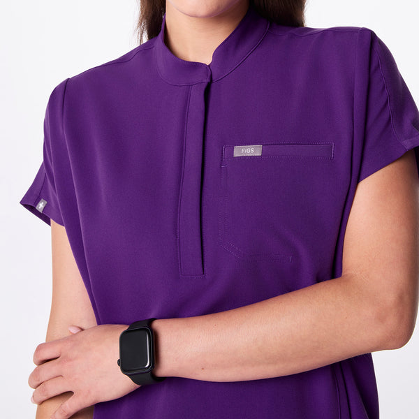Women's Digital Grape Montex Relaxed Scrub Top