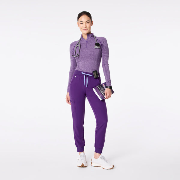 women's Digital Grape Salta Seamless ¼ Zip - Longsleeve Underscrub