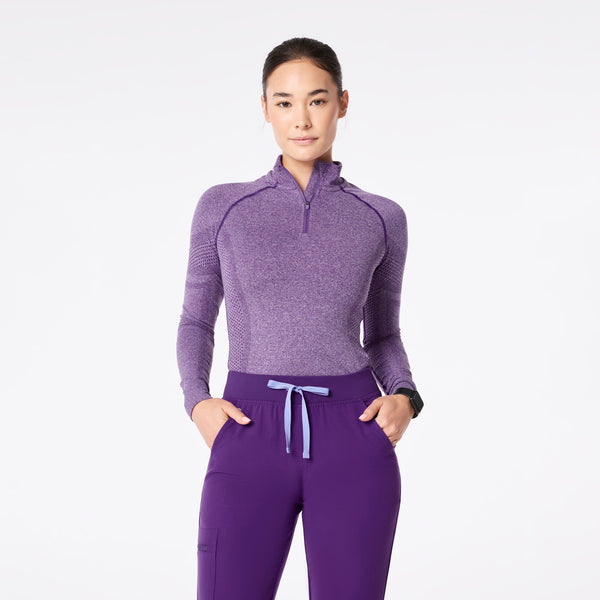 women's Digital Grape Salta Seamless ¼ Zip - Longsleeve Underscrub
