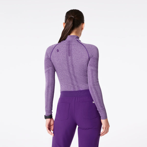 women's Digital Grape Salta Seamless ¼ Zip - Longsleeve Underscrub