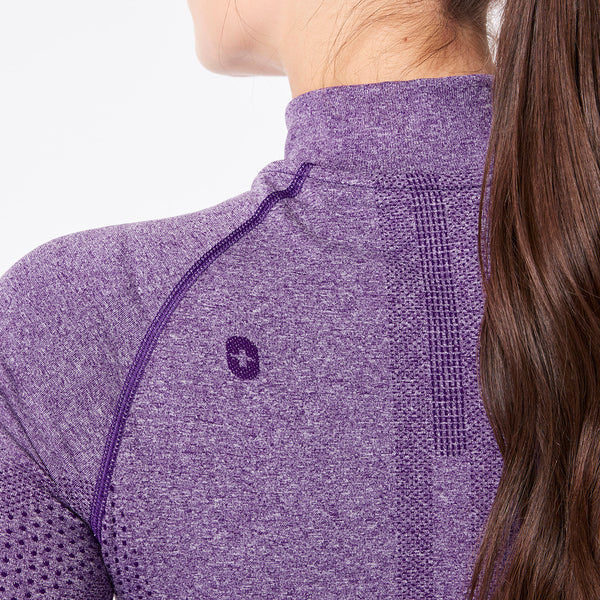 women's Digital Grape Salta Seamless ¼ Zip - Longsleeve Underscrub