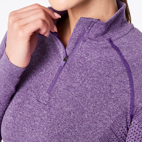 women's Digital Grape Salta Seamless ¼ Zip - Longsleeve Underscrub