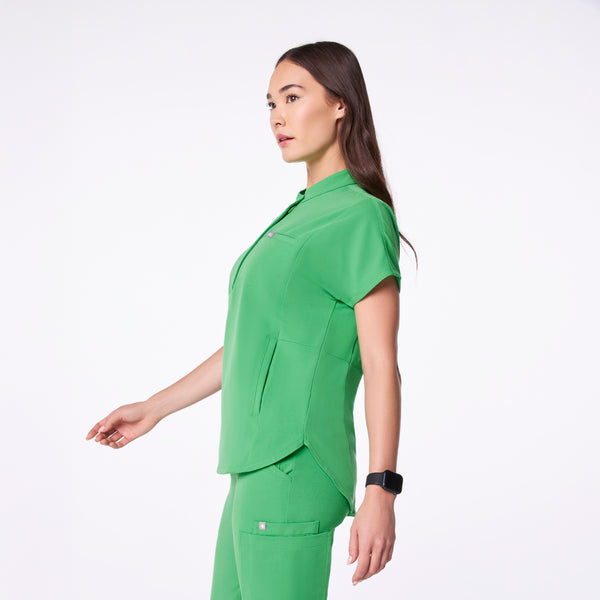 women's Emerald Montex - Mock Neck Scrub Top