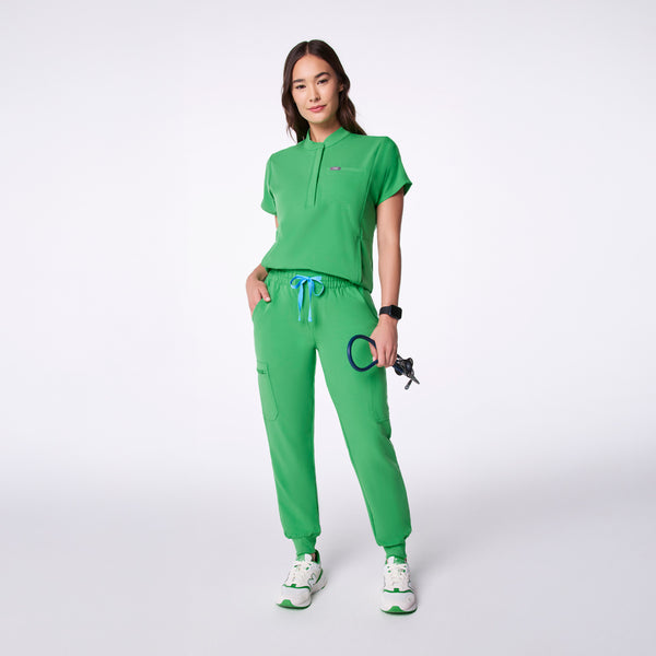 women's Emerald Montex - Mock Neck Scrub Top