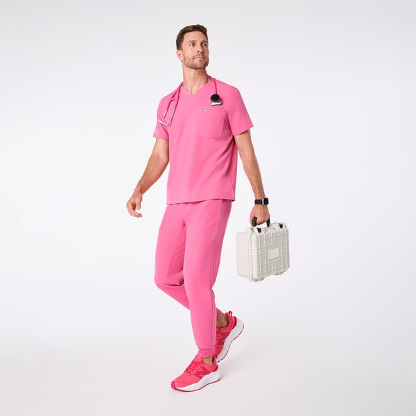 men's F'ing Pink Leon - Three-Pocket Scrub Top™
