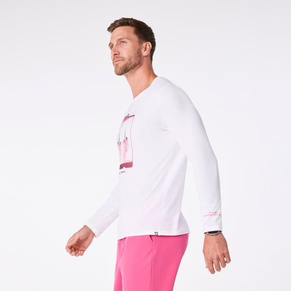 men's White BCA F Cancer X-Ray Supersoft - Longsleeve Underscrub