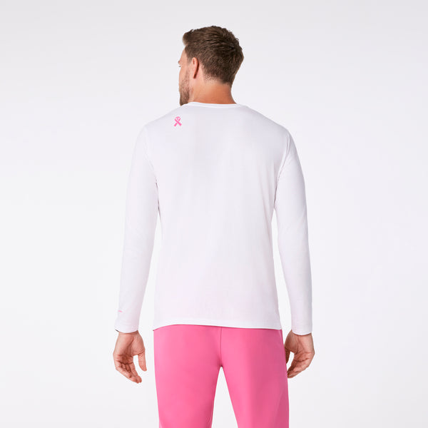 men's White BCA F Cancer X-Ray Supersoft - Longsleeve Underscrub