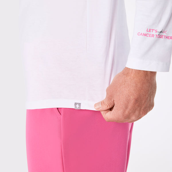 men's White BCA F Cancer X-Ray Supersoft - Longsleeve Underscrub